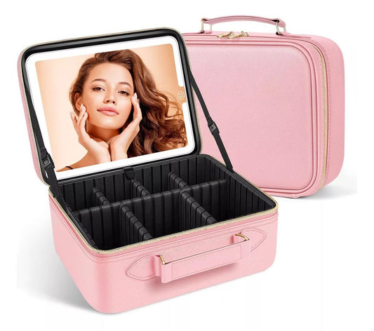 Cosmetiquera con espejo LED - CLICK + GO
