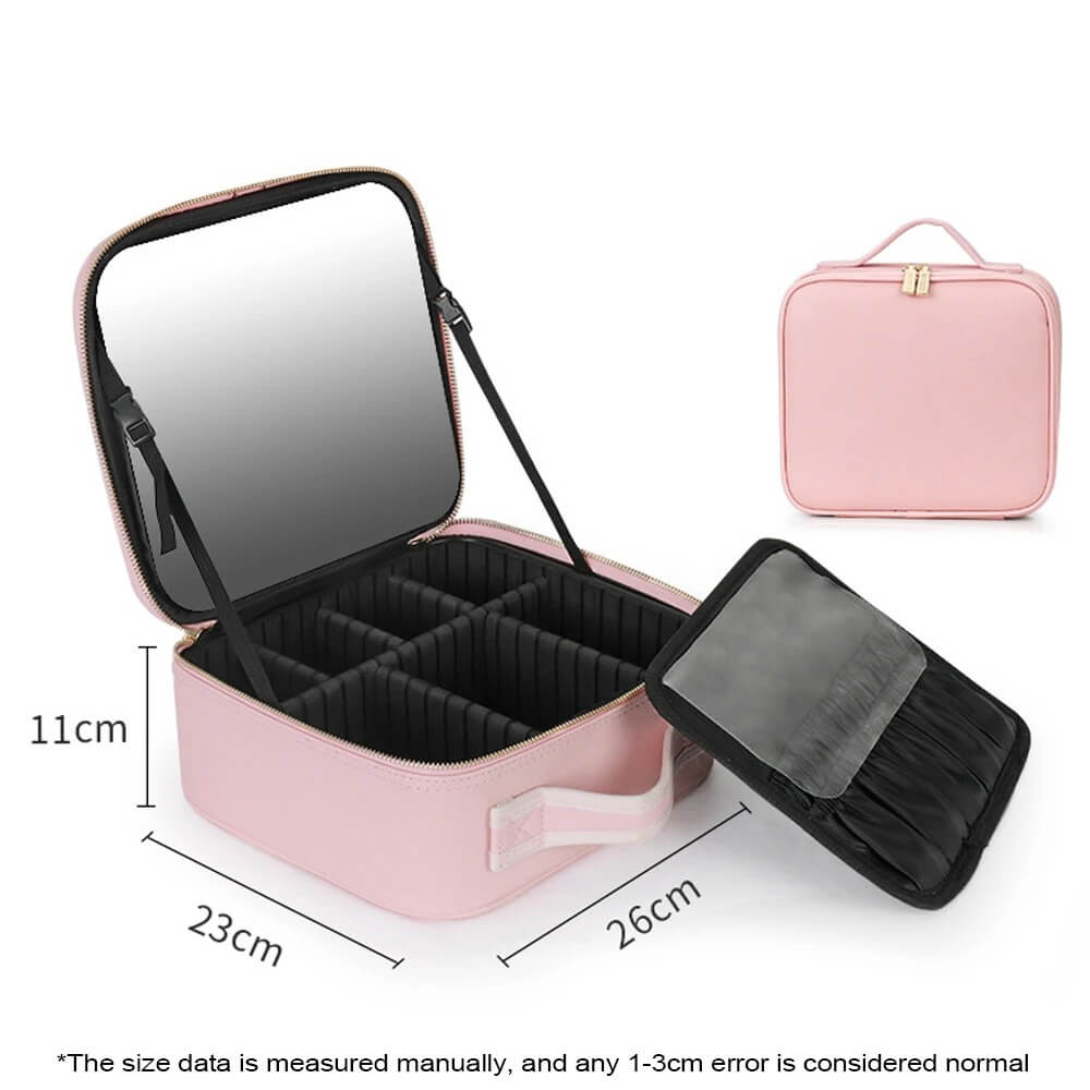 Cosmetiquera con espejo LED - CLICK + GO