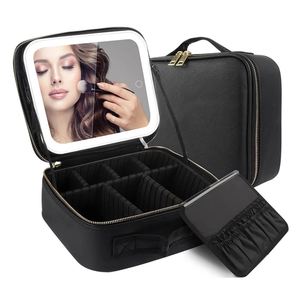 Cosmetiquera con espejo LED - CLICK + GO