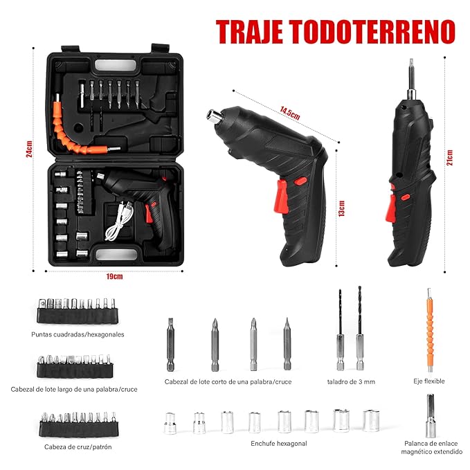 Destornillador inalámbrico de 48 piezas - CLICK + GO